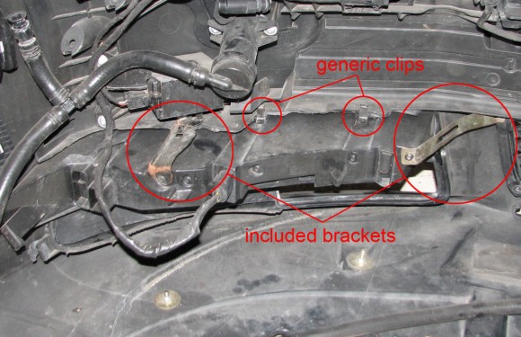 Mounting points for S6 LEDs on a b7 A4 S-line or S4