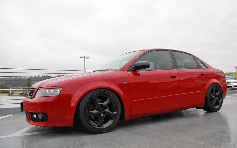 Here's a clean B6 A4 with black Turbo Twists this is his winter setup