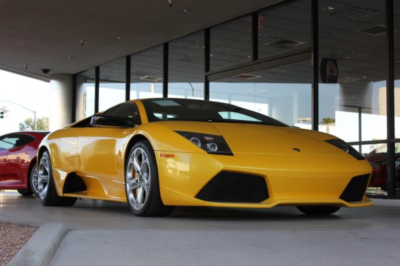 Yellow Lamborghini Murcielago LP-640 Yellow Lamborghini Murcielago LP-640