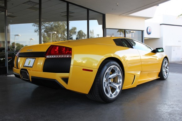 Yellow Lamborghini LP-640 Murcielago - Rear Yellow Lamborghini LP-640 Murcielago - Rear