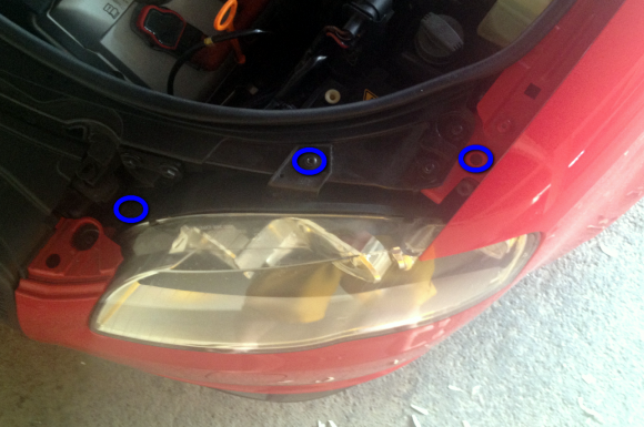 Headlight Screw Locations