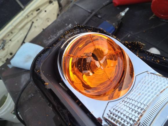 Amber Reflector in Headlight