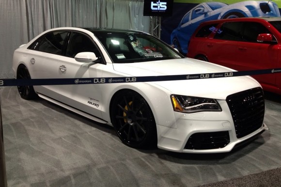 Audi A8 lowered on big wheels Audi A8 lowered on big wheels