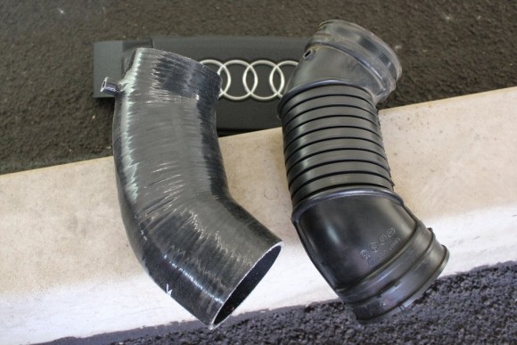 034 MAF Hose (L) versus OEM (R) 034 MAF Hose (L) versus OEM (R)